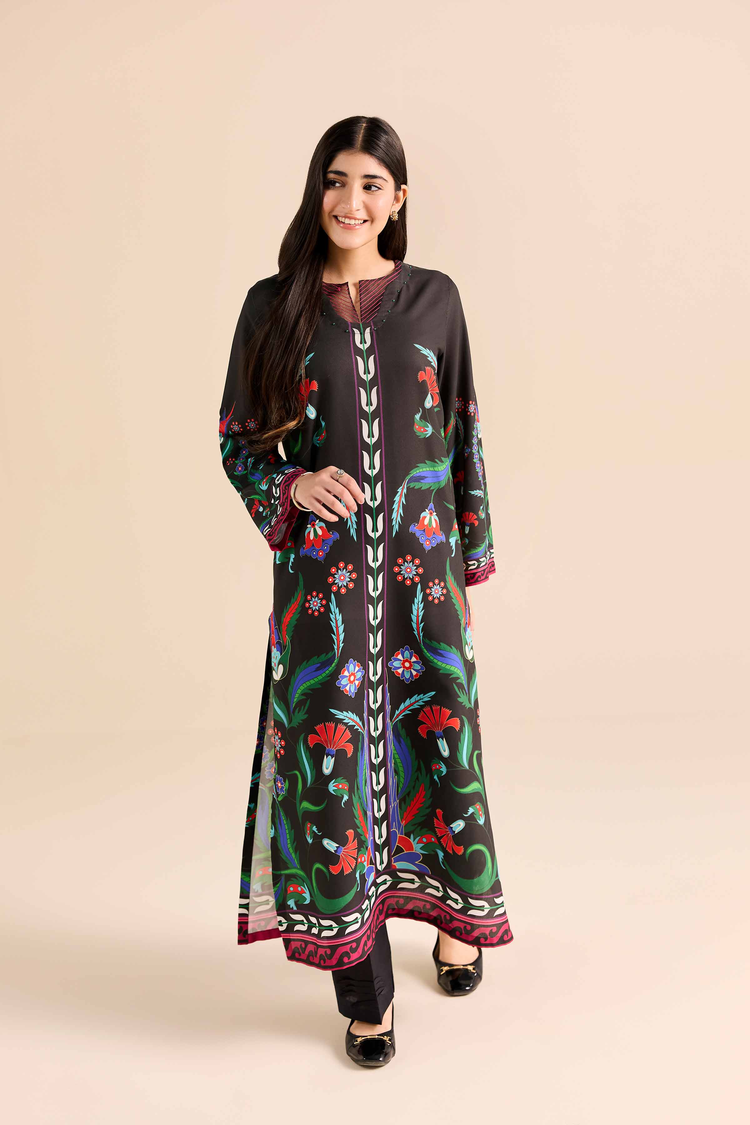 Printed Shirt - PW25-590 for Women - Pret Collection | Nishat | Shop Online
