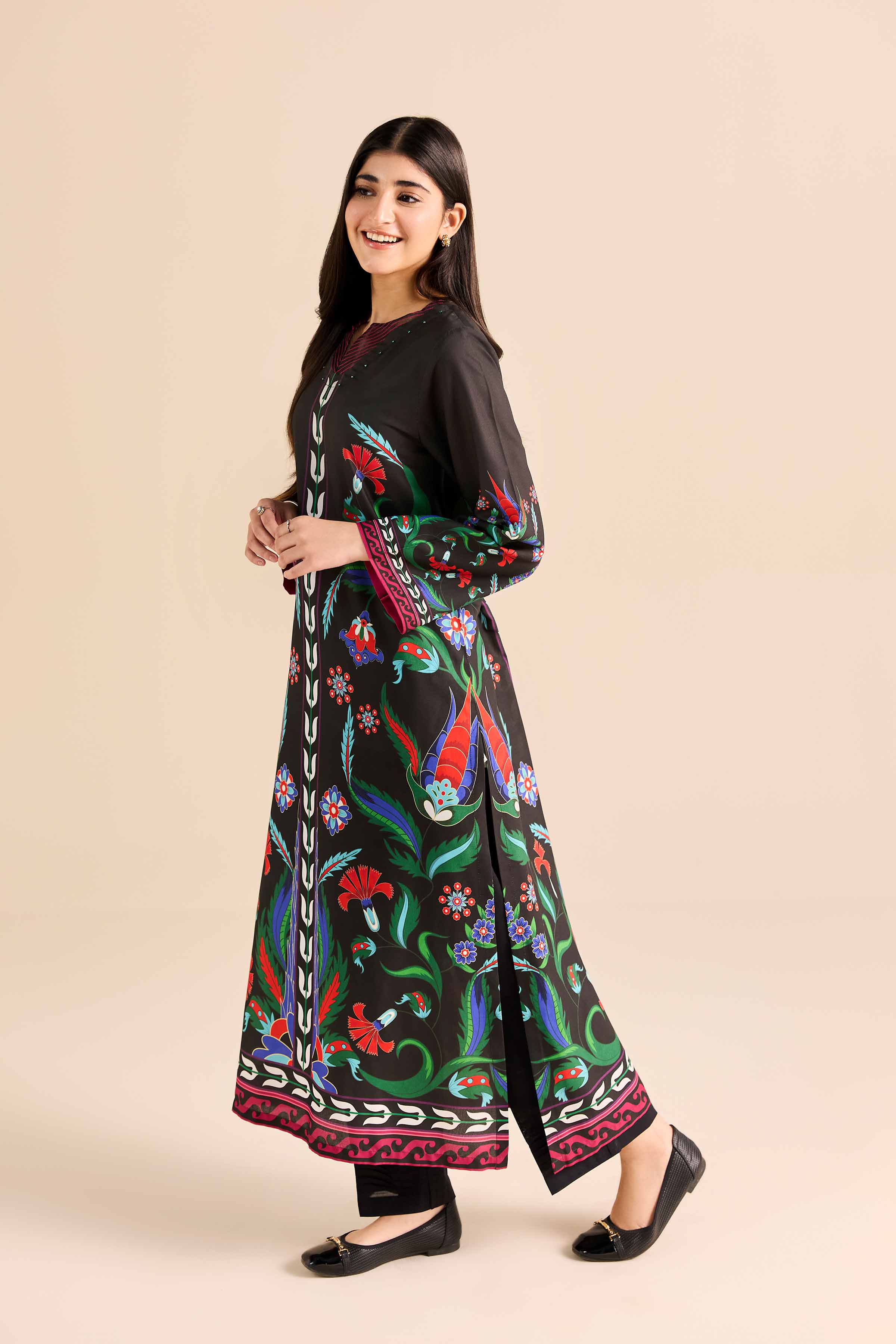 Printed Shirt - PW25-590 for Women - Pret Collection | Nishat | Shop Online