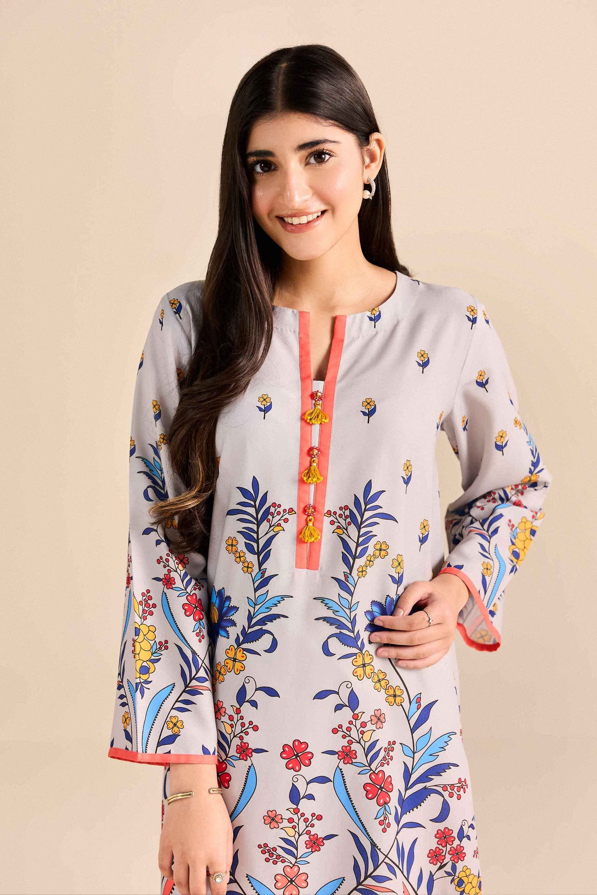 Printed Shirt - PW25-591 for Women -  Pret Collection | Nishat | Shop Online