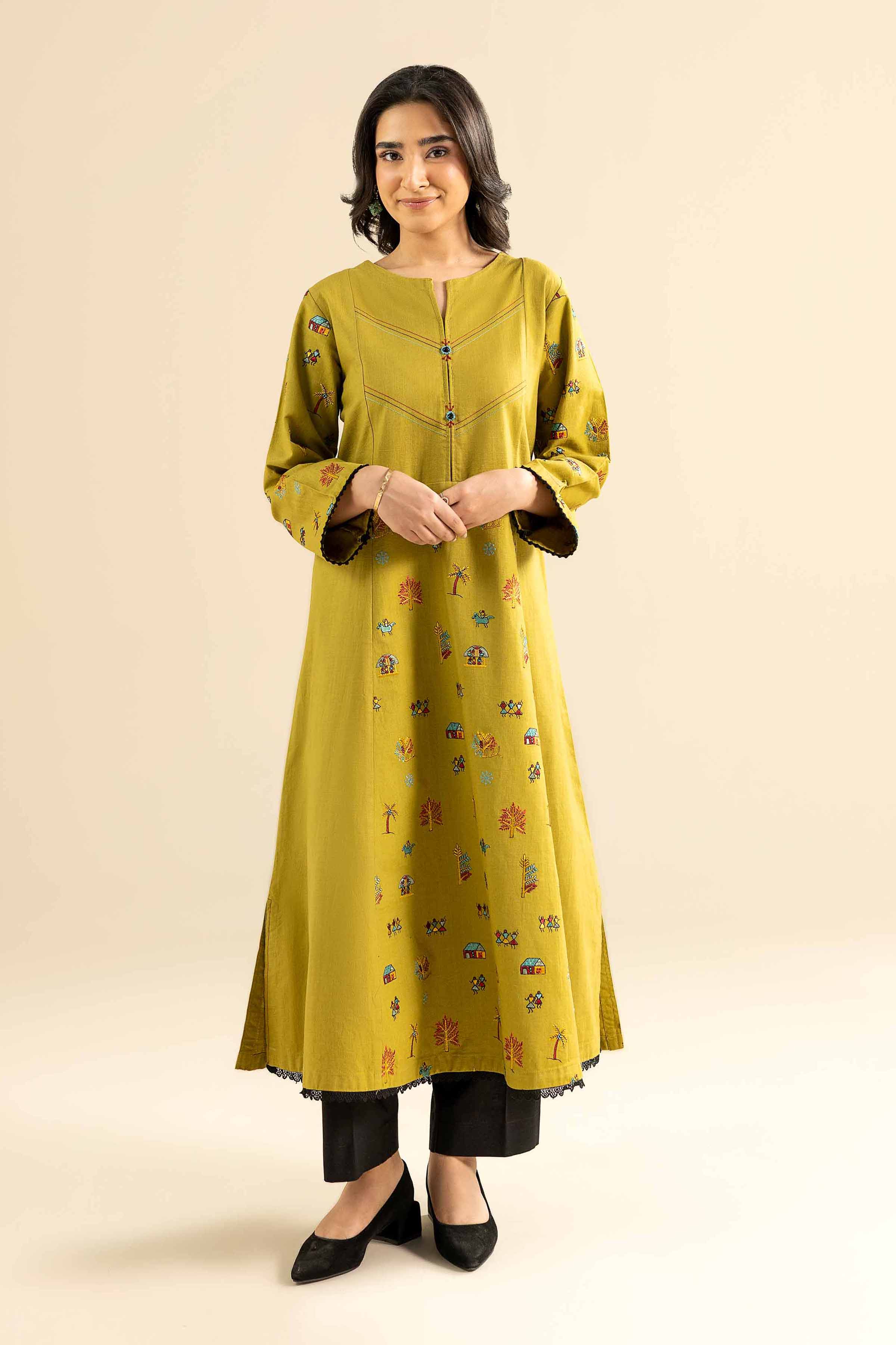 Embroidered Shirt - PW25-592 for Women - Pret Collection | Nishat | Shop Online