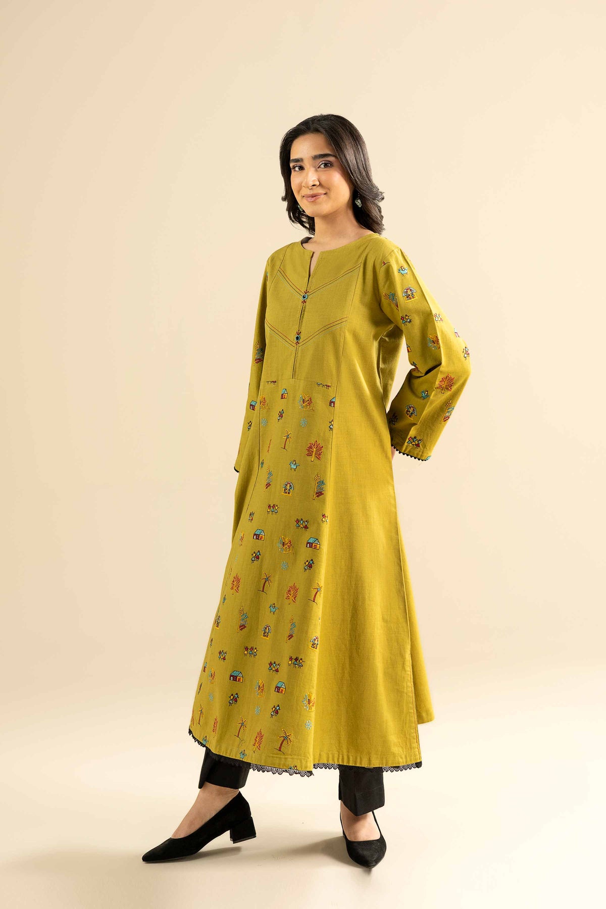 Embroidered Shirt - PW25-592 for Women - Pret Collection | Nishat | Shop Online