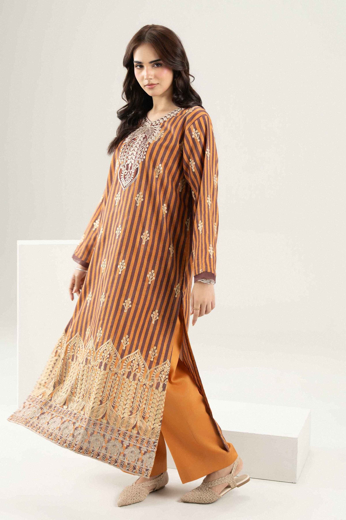 2 Piece - Printed Embroidered Suit - PW25-84  for Women - Pret Collection | Nishat | Shop Online