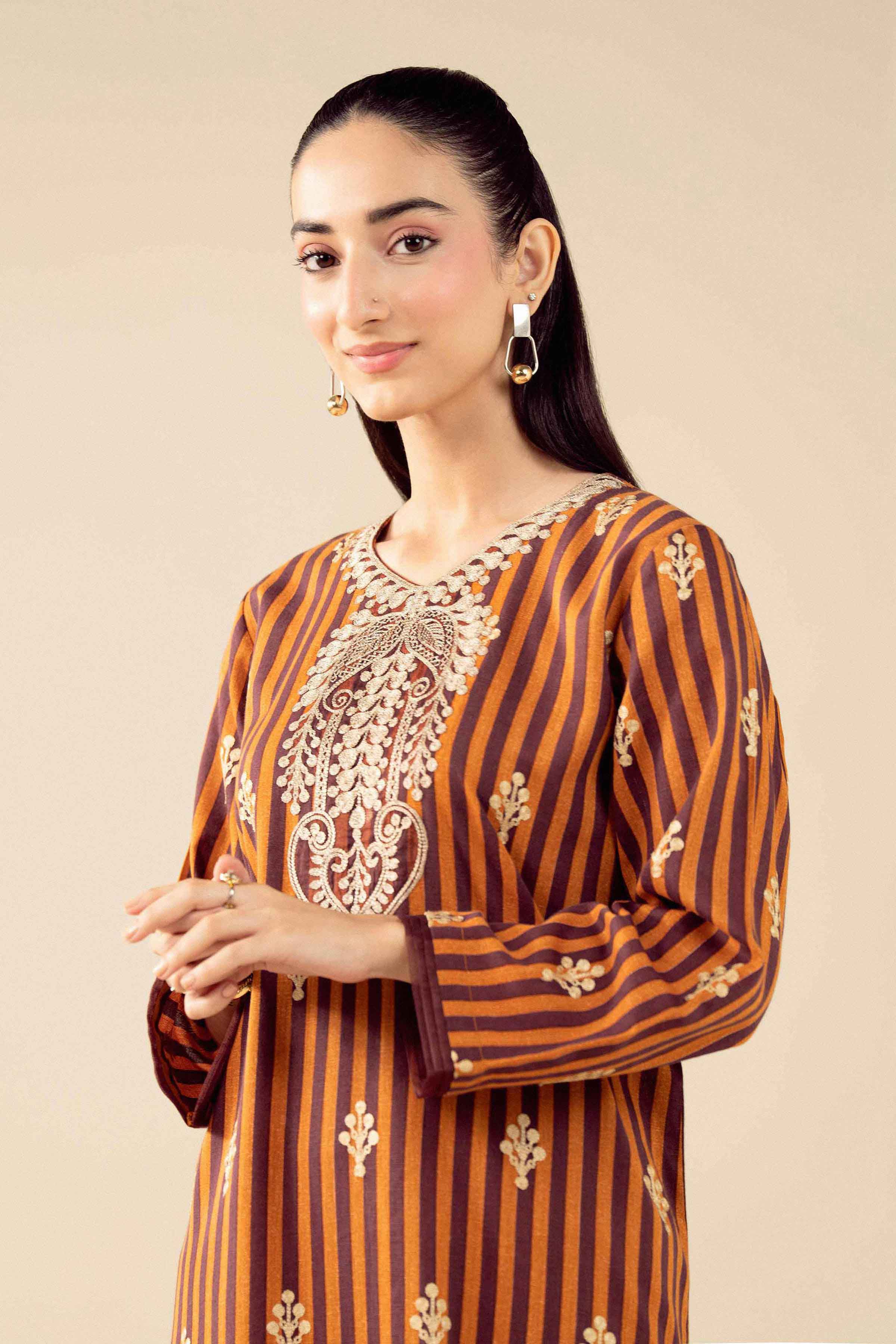 3 Piece - Printed Embroidered Suit - PW25-84 for Women - Pret Collection | Nishat | Shop Online 