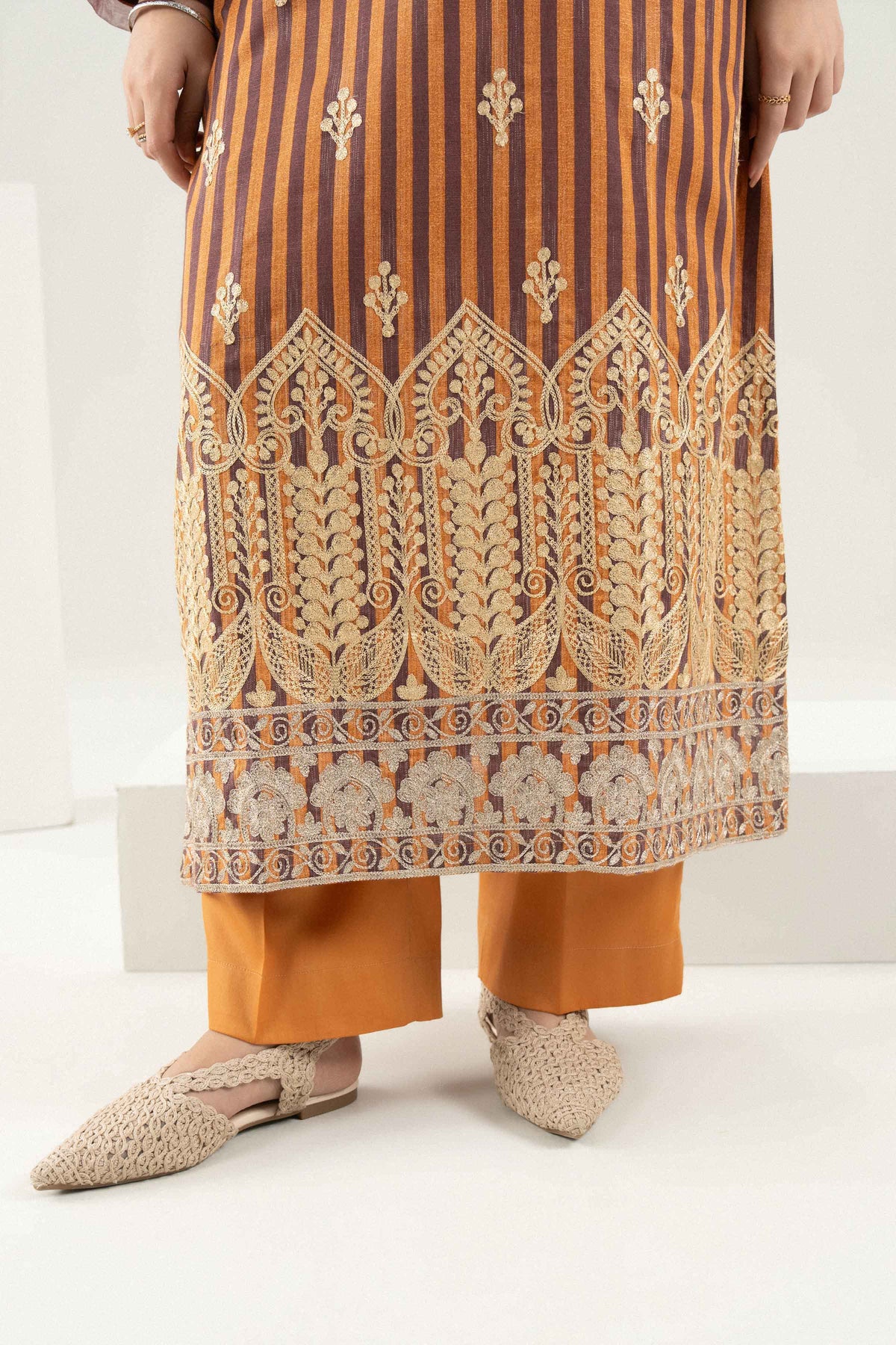 2 Piece - Printed Embroidered Suit - PW25-84  for Women - Pret Collection | Nishat | Shop Online