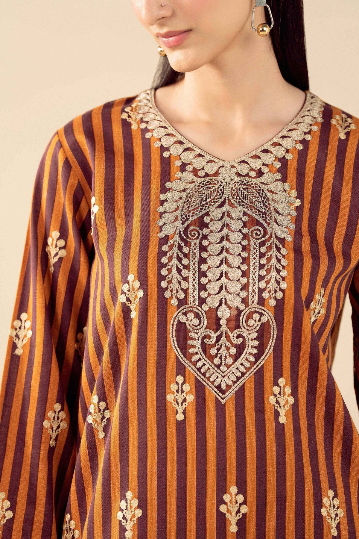 3 Piece - Printed Embroidered Suit - PW25-84 for Women - Pret Collection | Nishat | Shop Online 
