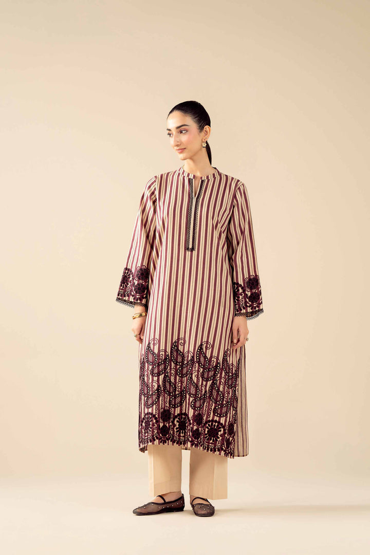 3 Piece - Printed Embroidered Suit - PW25-85 for Women - Pret Collection | Nishat | Shop Online