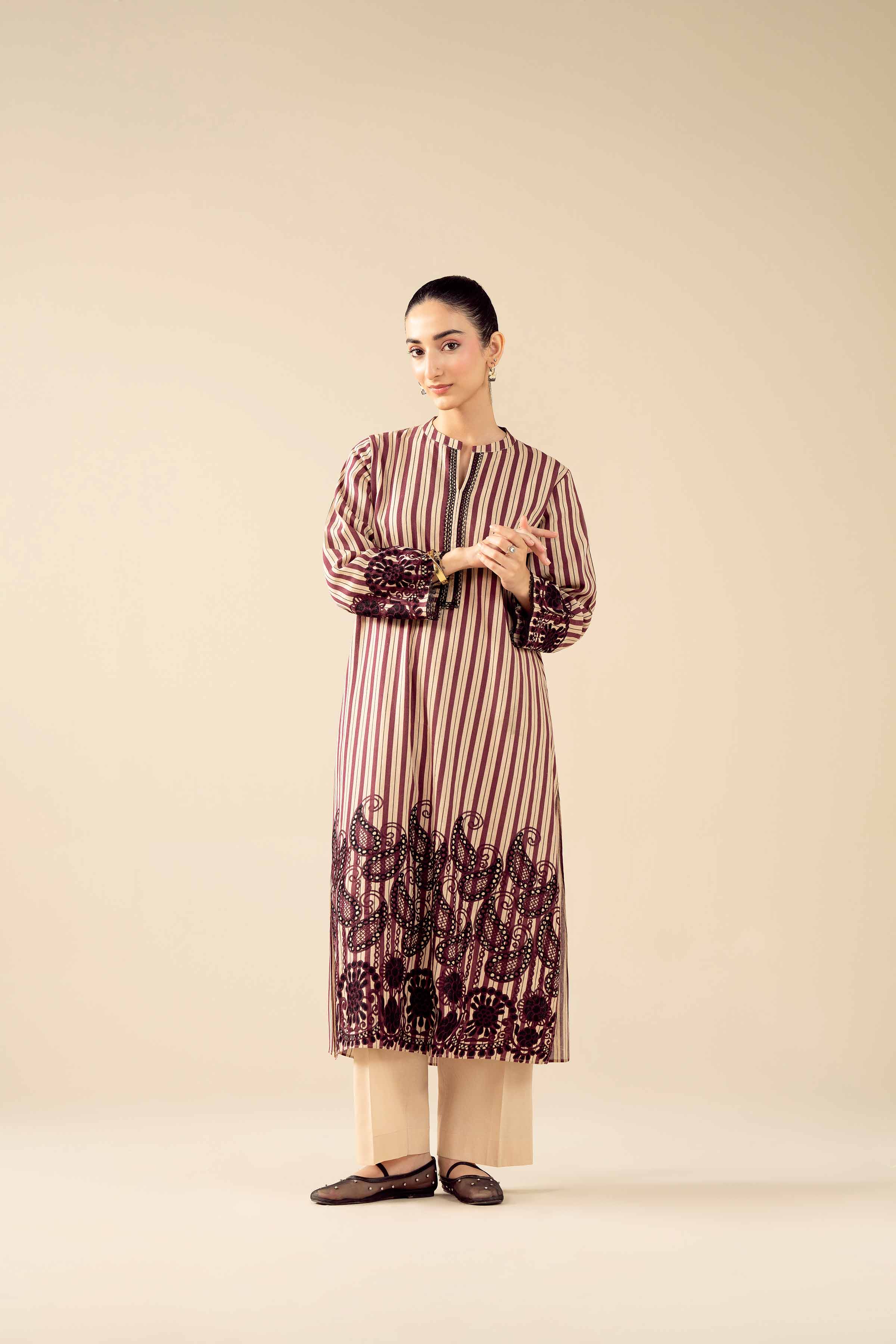 3 Piece - Printed Embroidered Suit - PW25-85 for Women - Pret Collection | Nishat | Shop Online