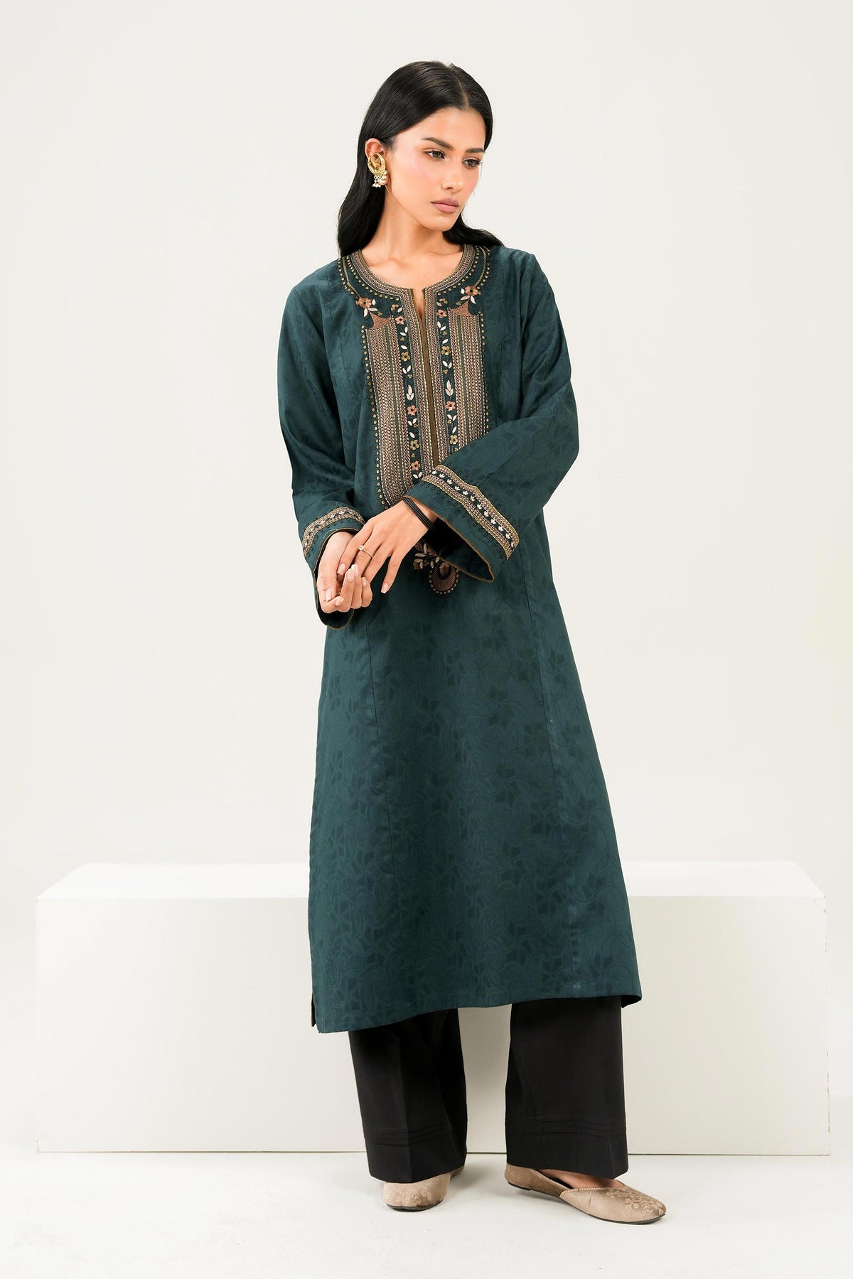 2 Piece - Embroidered Suit - PW25-93 for Women - Pret Collection | Nishat | Shop Online
