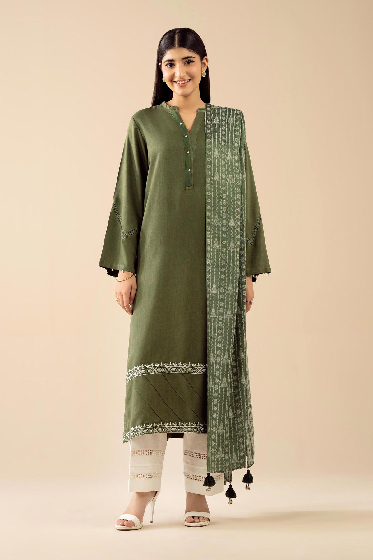 2 Piece - Embroidered Suit - PW25-99 for Women - Pret Collection | Nishat | Shop Online