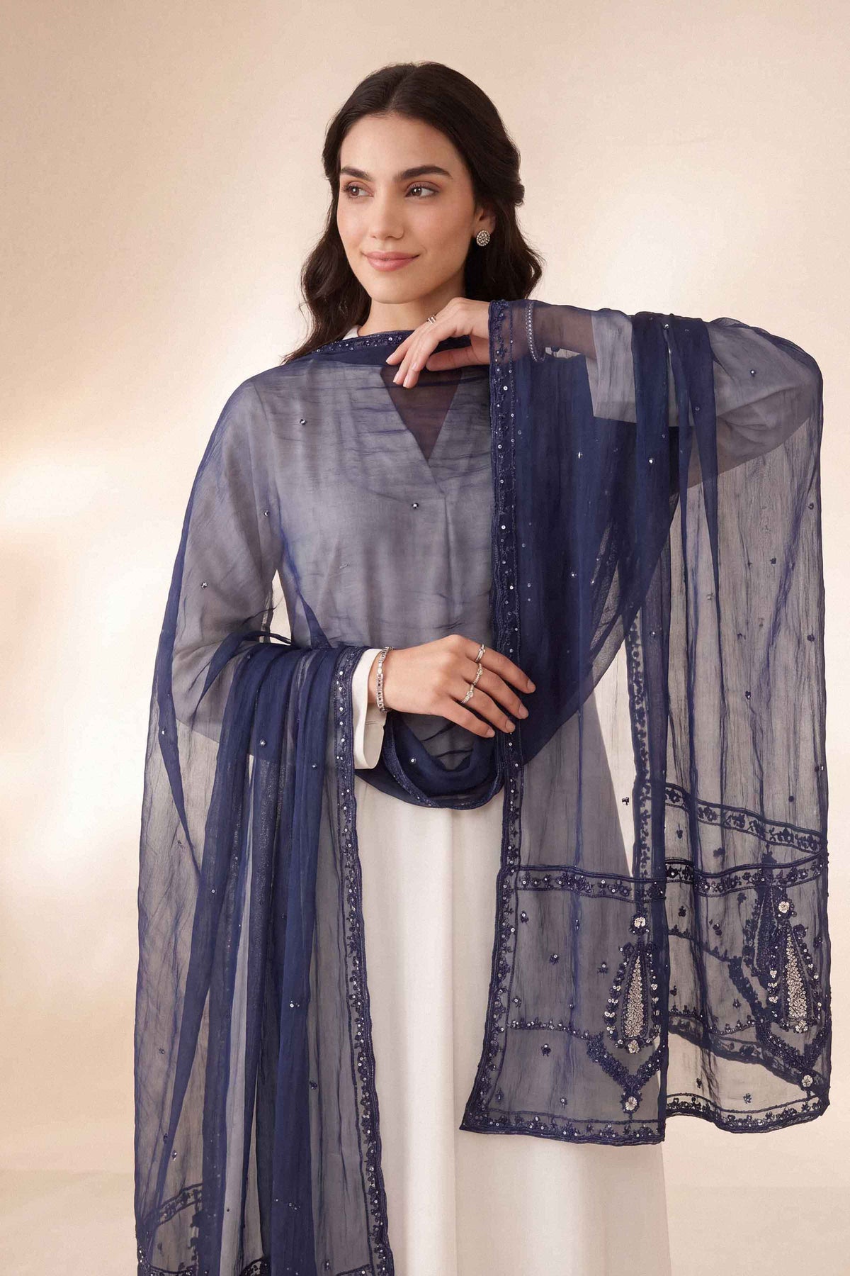 Embroidered Dupatta - ST1DE-LUXE26WV1-3 for Women -  Luxury Pret Collection | Nishat | Shop Online 