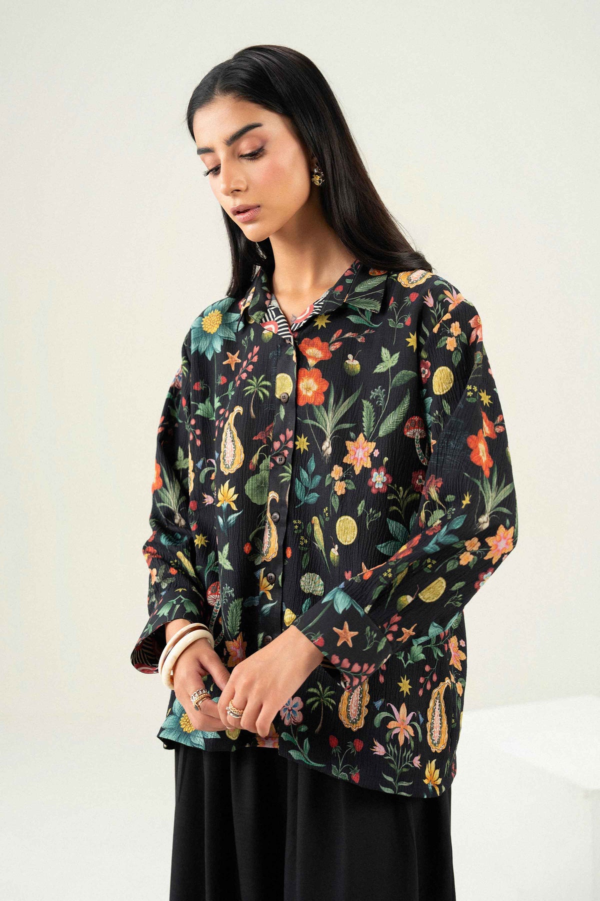 Printed Shirt - ST1J-AURA26WV3-5 for Women - Pret Collection | Nishat | Shop Online 