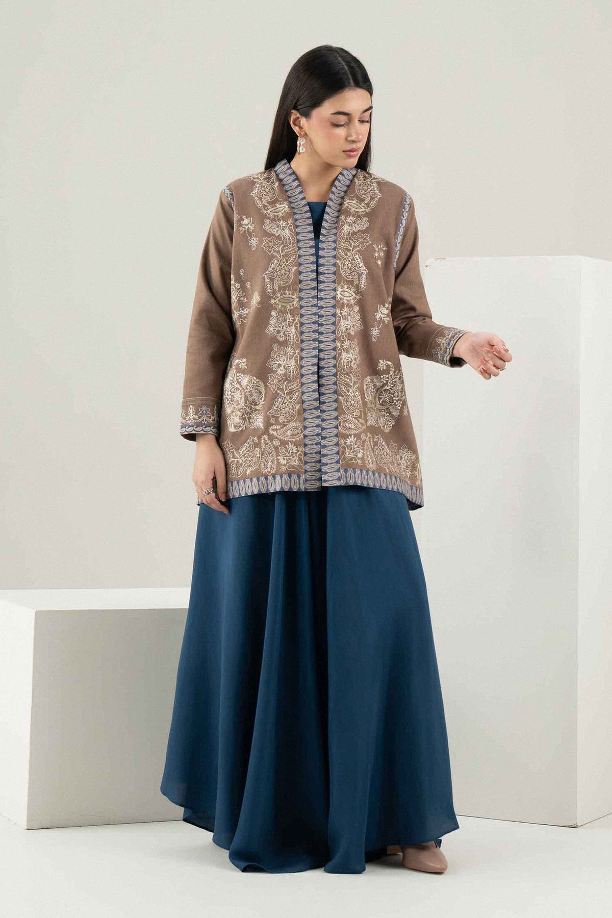 Printed Embroidered Jacket - ST1JE-PRET26WV2-6 for Women - Pret Collection | Nishat | Shop Online