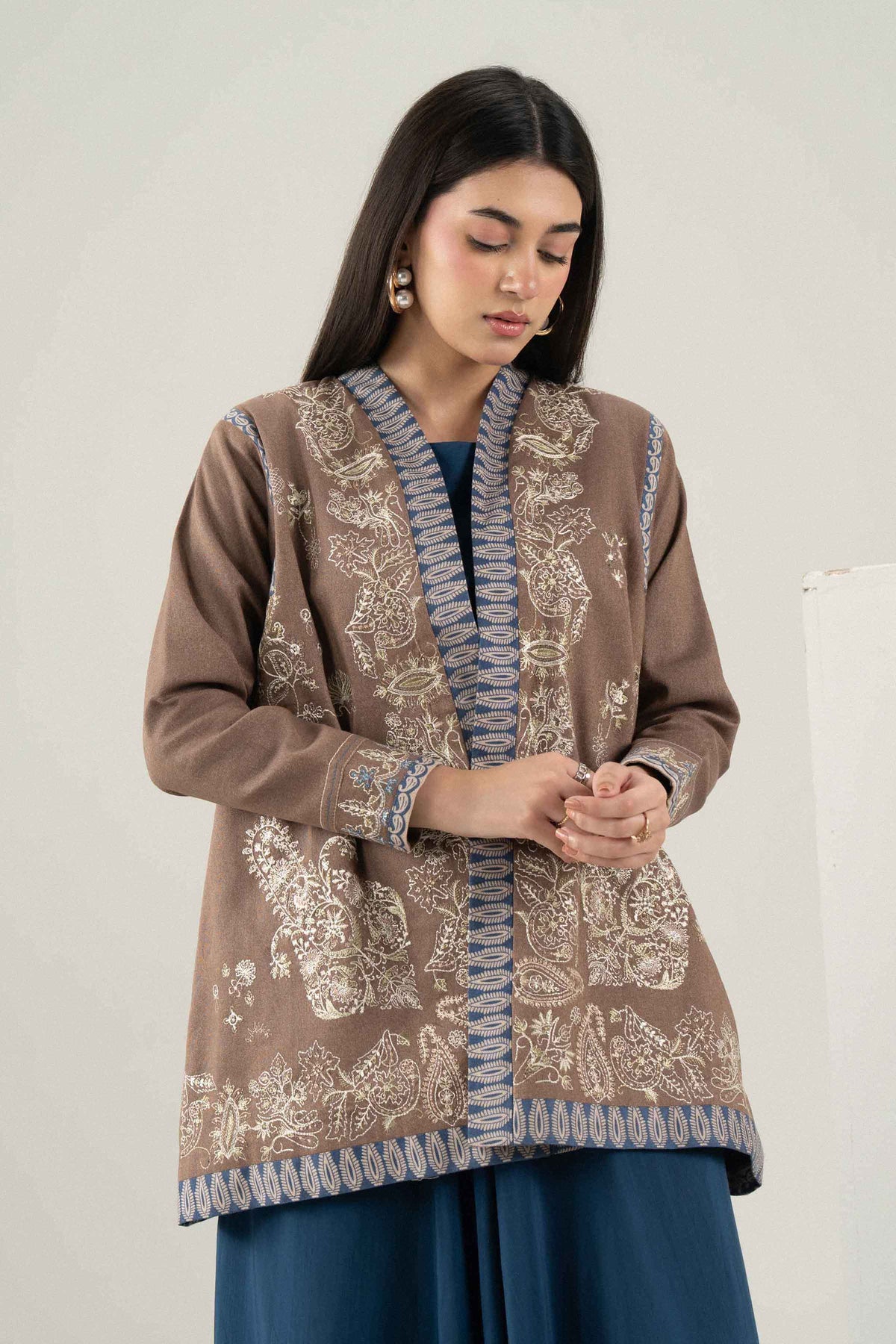 Printed Embroidered Jacket - ST1JE-PRET26WV2-6 for Women - Pret Collection | Nishat | Shop Online