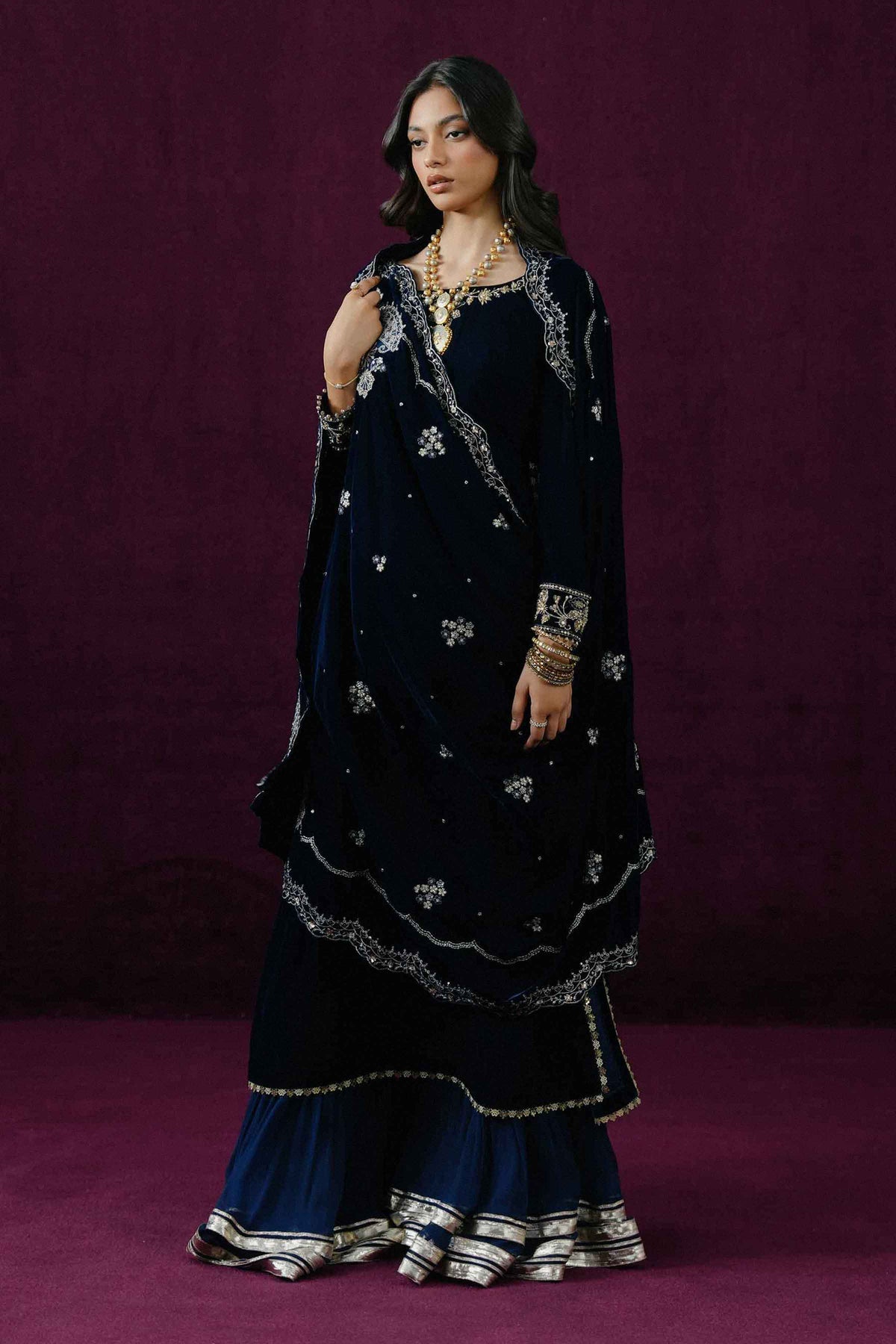 EMBROIDERED SHAWL - ST1PE-BOUT26WV1-20 for Women - Boutique Collection | Nishat | Shop Online 