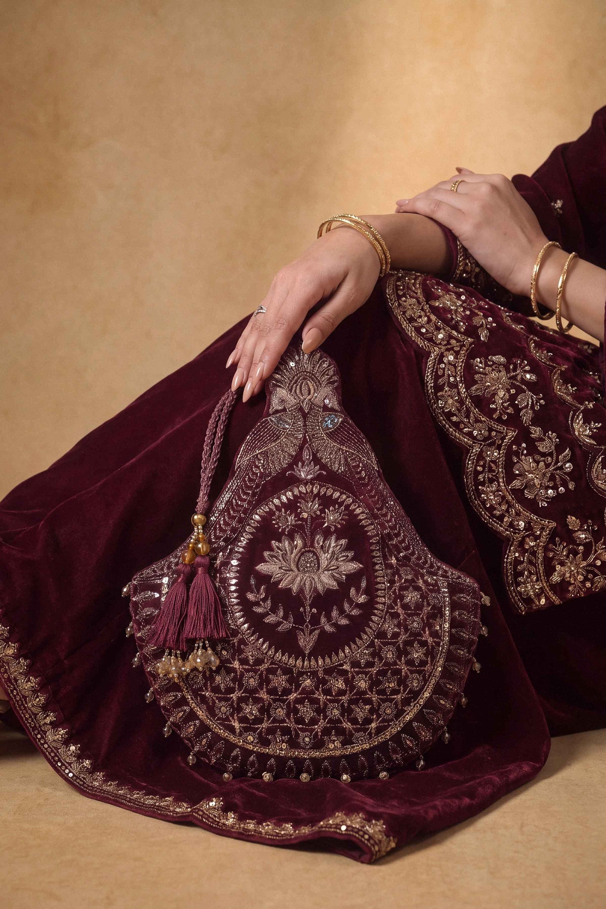 Embroidered Pouch - ST1PE-LUXE26WV1-2  for Women - Pret Collection | Nishat | Shop Online