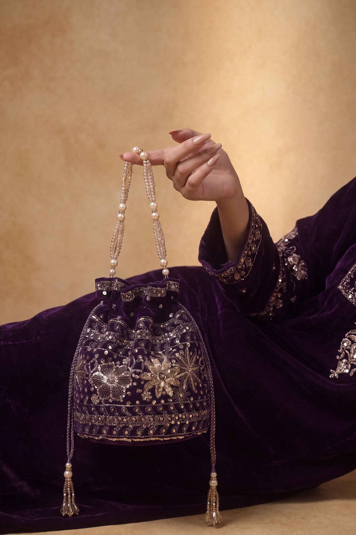 Embroidered Pouch - ST1PE-LUXE26WV1-5  for Women - Pret Collection | Nishat | Shop Online