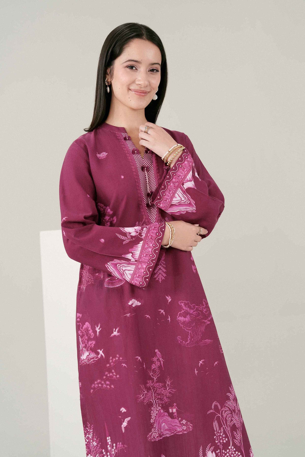 Printed Shirt - ST1S-PRET26WV2-6 for Women - Pret Collection | Nishat | Shop Online