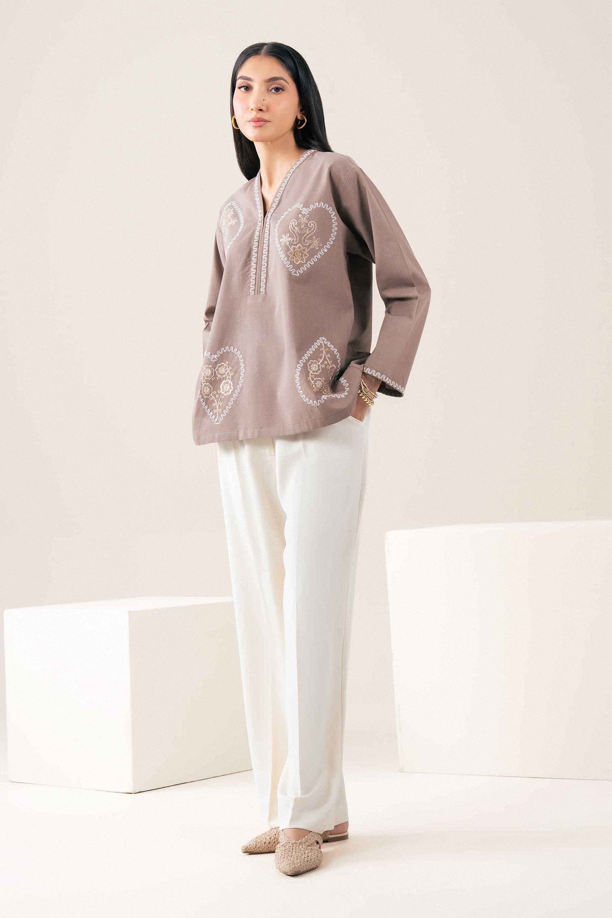 Embroidered Shirt -ST1SE-AURA26WV2-2 for Women - Pret Collection | Nishat | Shop Online