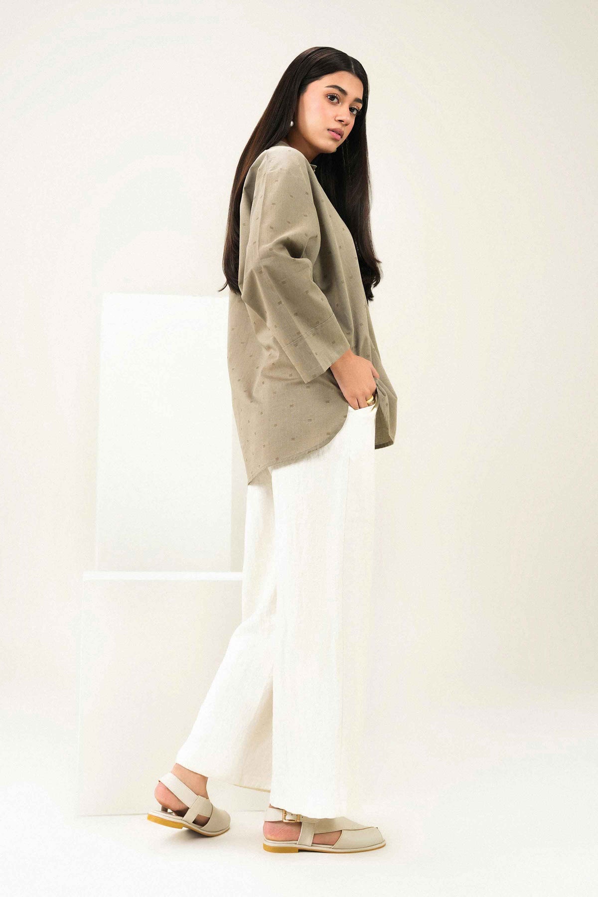 Solid Shirt - ST1SE-AURA26WV3-4  for Women - Pret Collection | Nishat | Shop Online