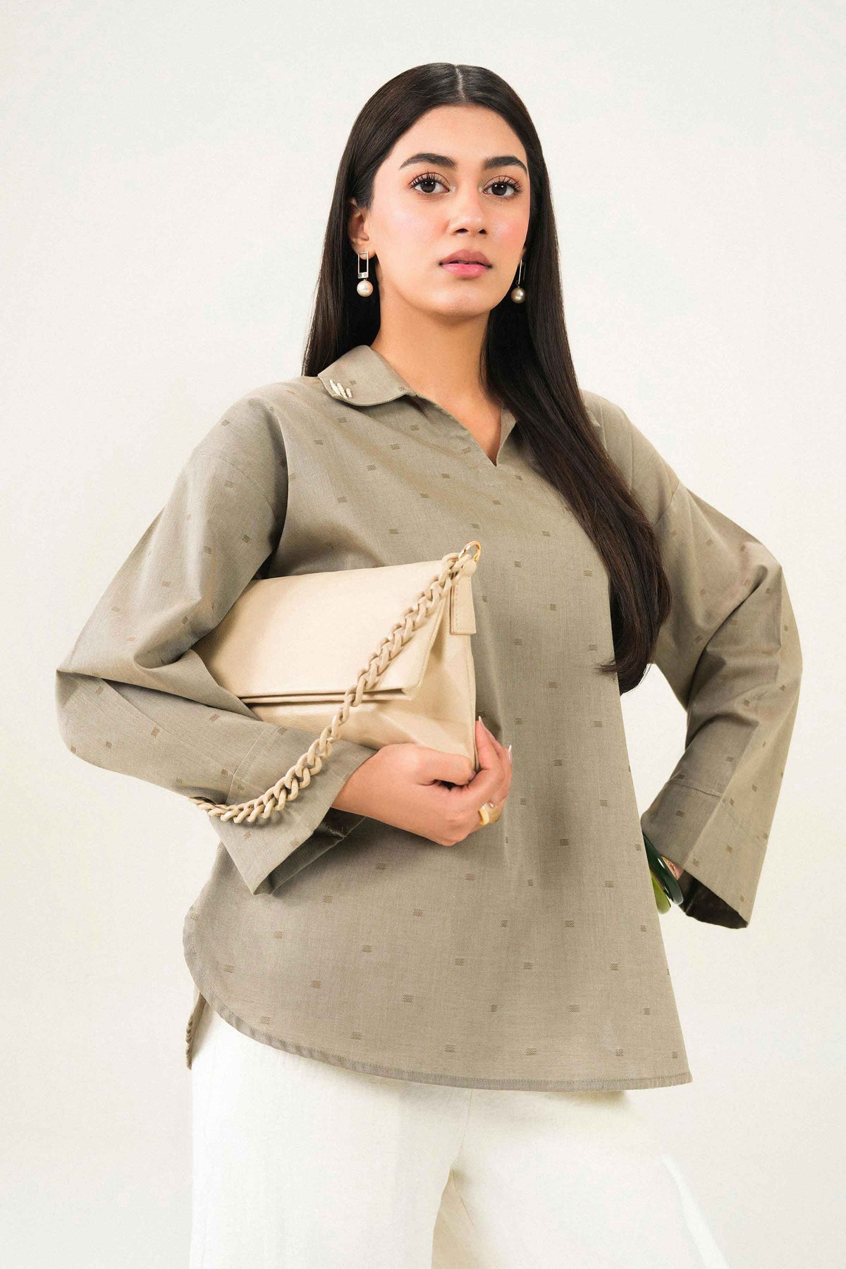 Solid Shirt - ST1SE-AURA26WV3-4  for Women - Pret Collection | Nishat | Shop Online