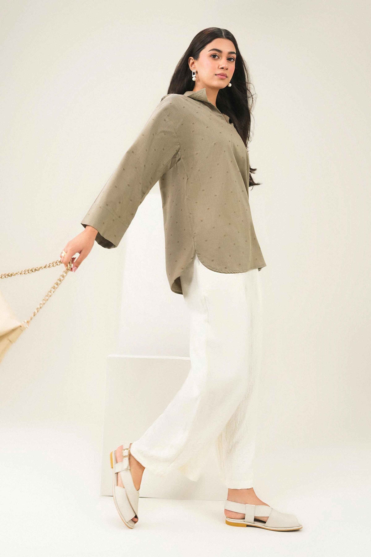Solid Shirt - ST1SE-AURA26WV3-4  for Women - Pret Collection | Nishat | Shop Online
