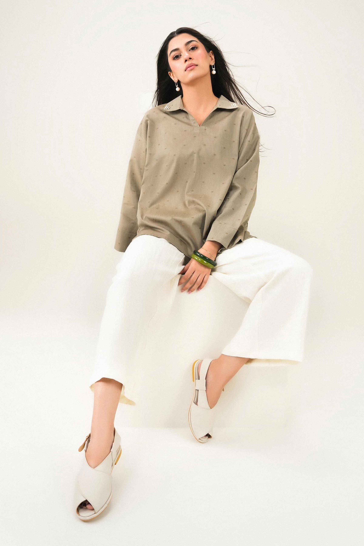 Solid Shirt - ST1SE-AURA26WV3-4  for Women - Pret Collection | Nishat | Shop Online