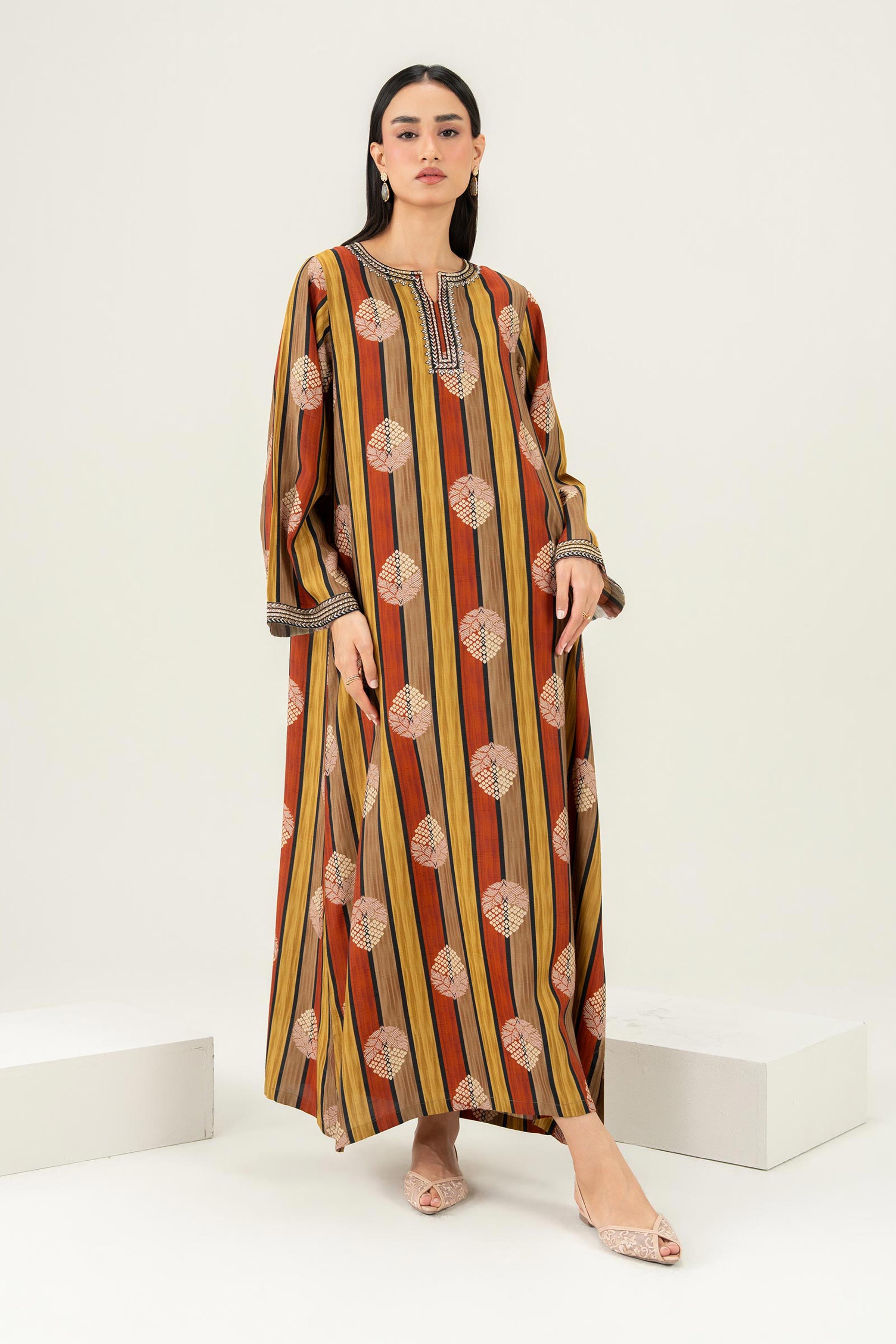 Printed Embroidered Shirt - ST1SE-JALA26WV1-4
