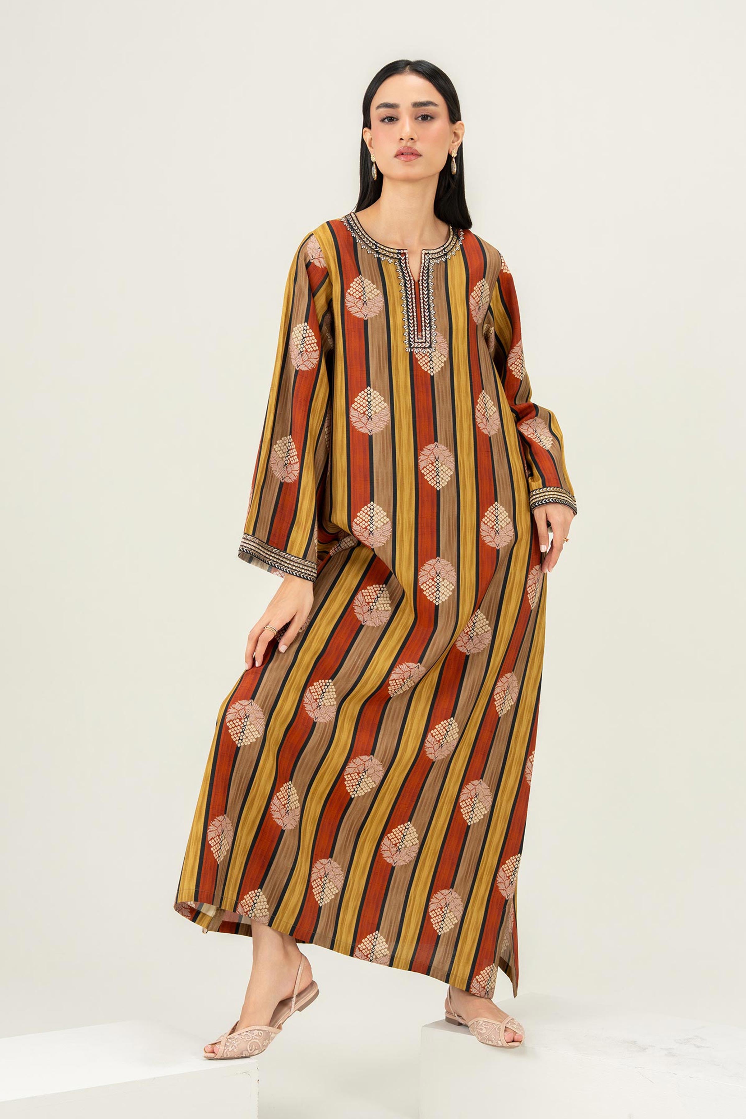 Printed Embroidered Shirt - ST1SE-JALA26WV1-4