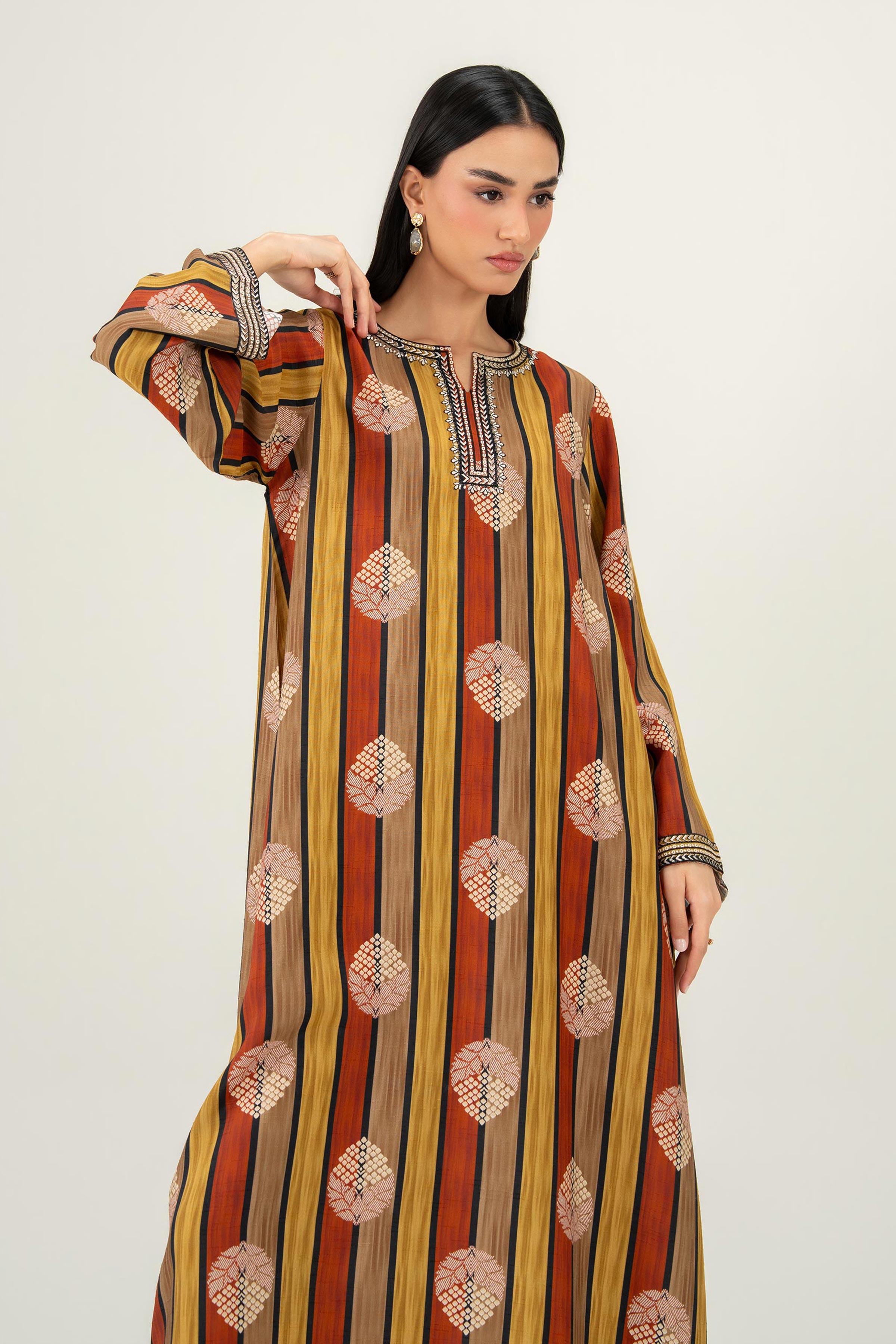Printed Embroidered Shirt - ST1SE-JALA26WV1-4