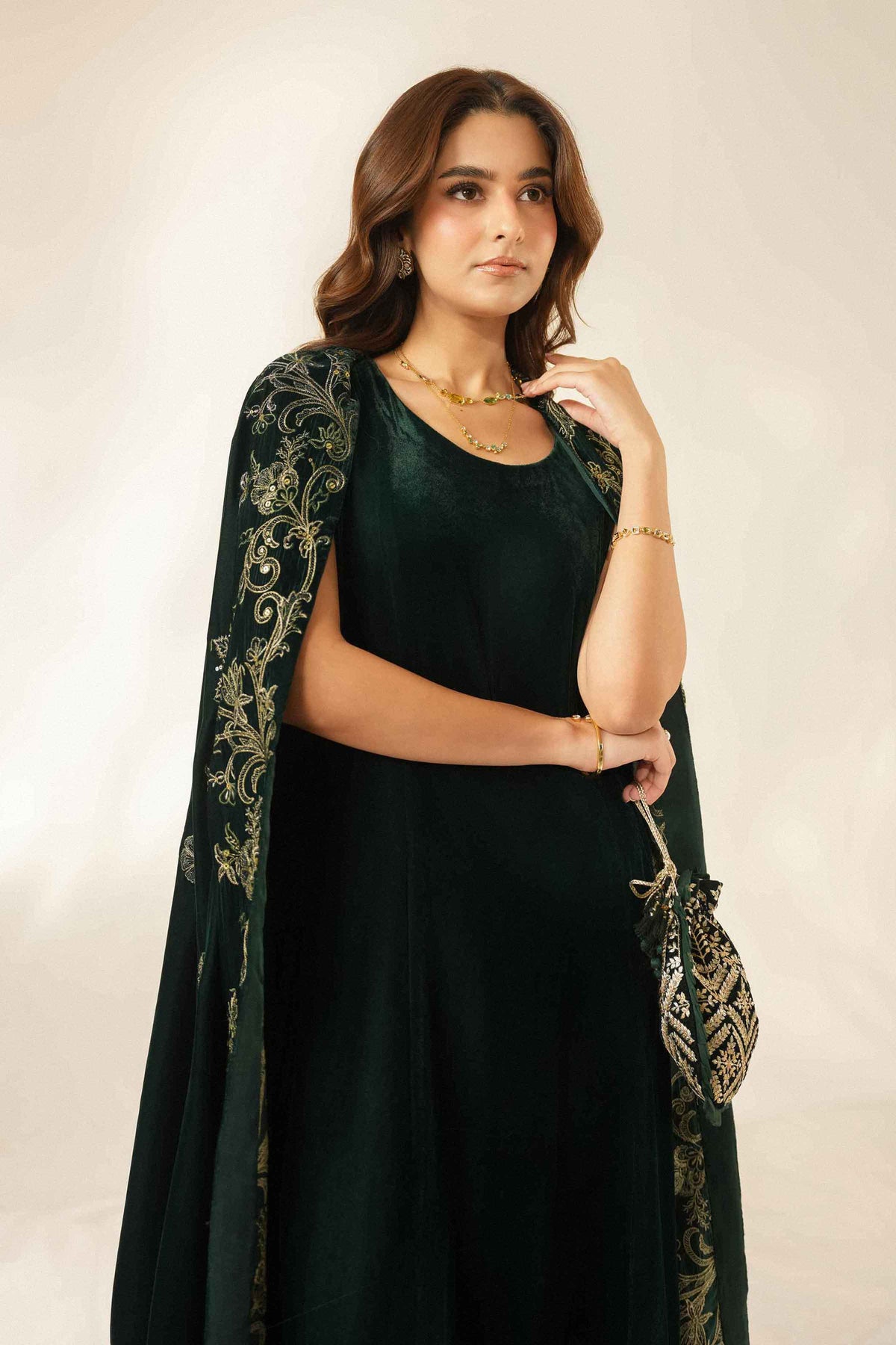 Embroidered Shawl - ST1SE-LUXE26WV1-3  for Women - Pret Collection | Nishat | Shop Online