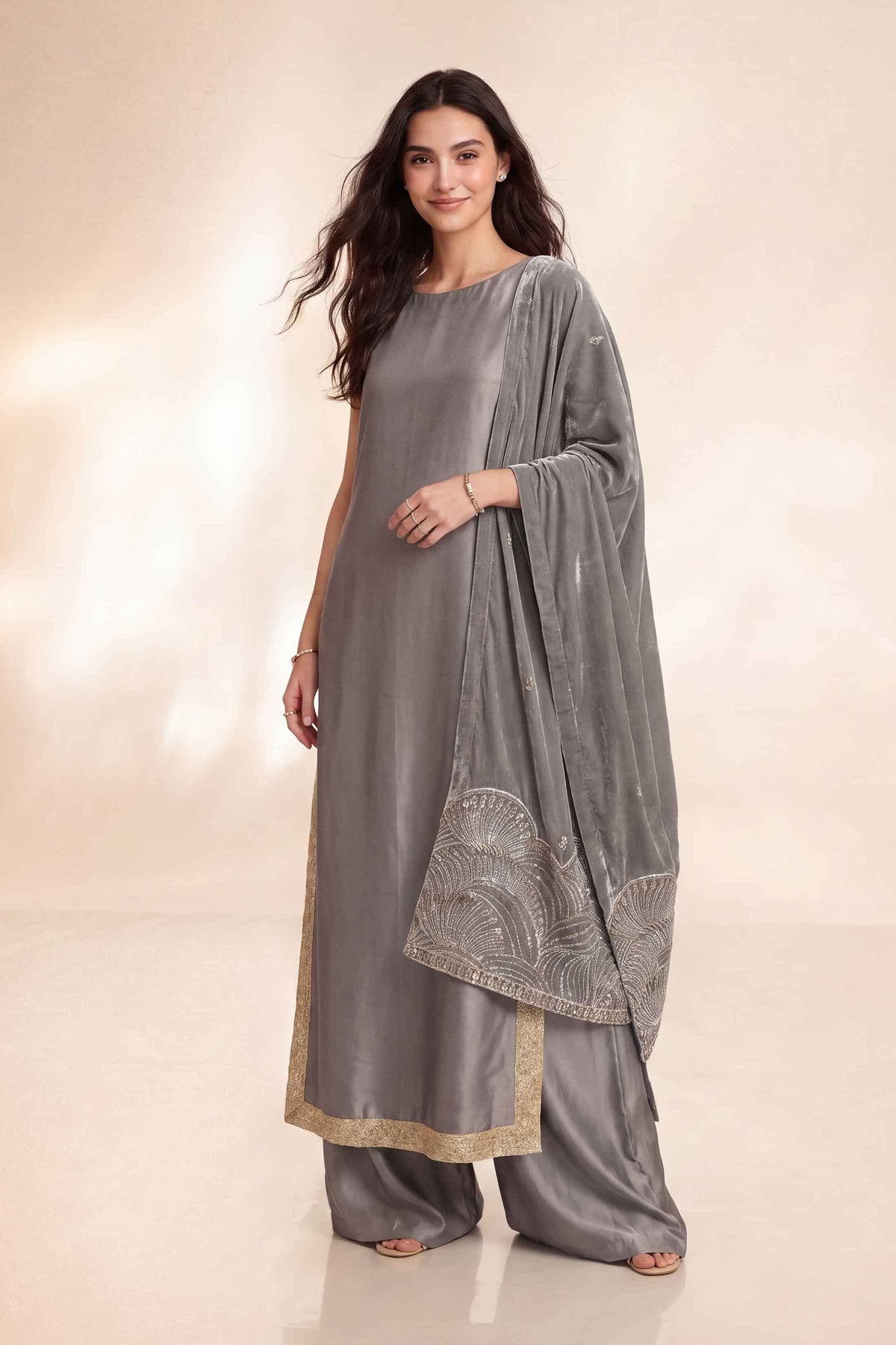 EMBROIDERED SHAWL - ST1SE-LUXE26WV1-6