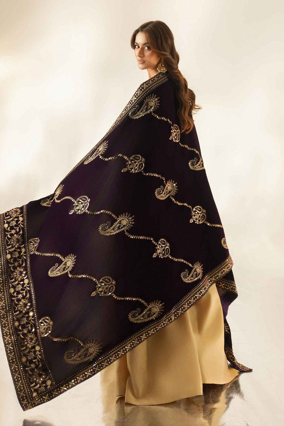 Embroidered Shawl - ST1SE-LUXE26WV1-7  for Women - Pret Collection | Nishat | Shop Online