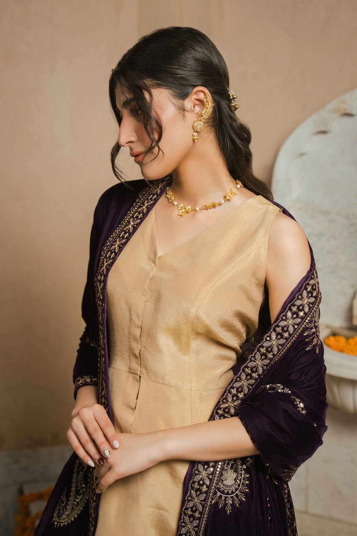 Embroidered Shawl - ST1SE-LUXE26WV1-7  for Women - Pret Collection | Nishat | Shop Online