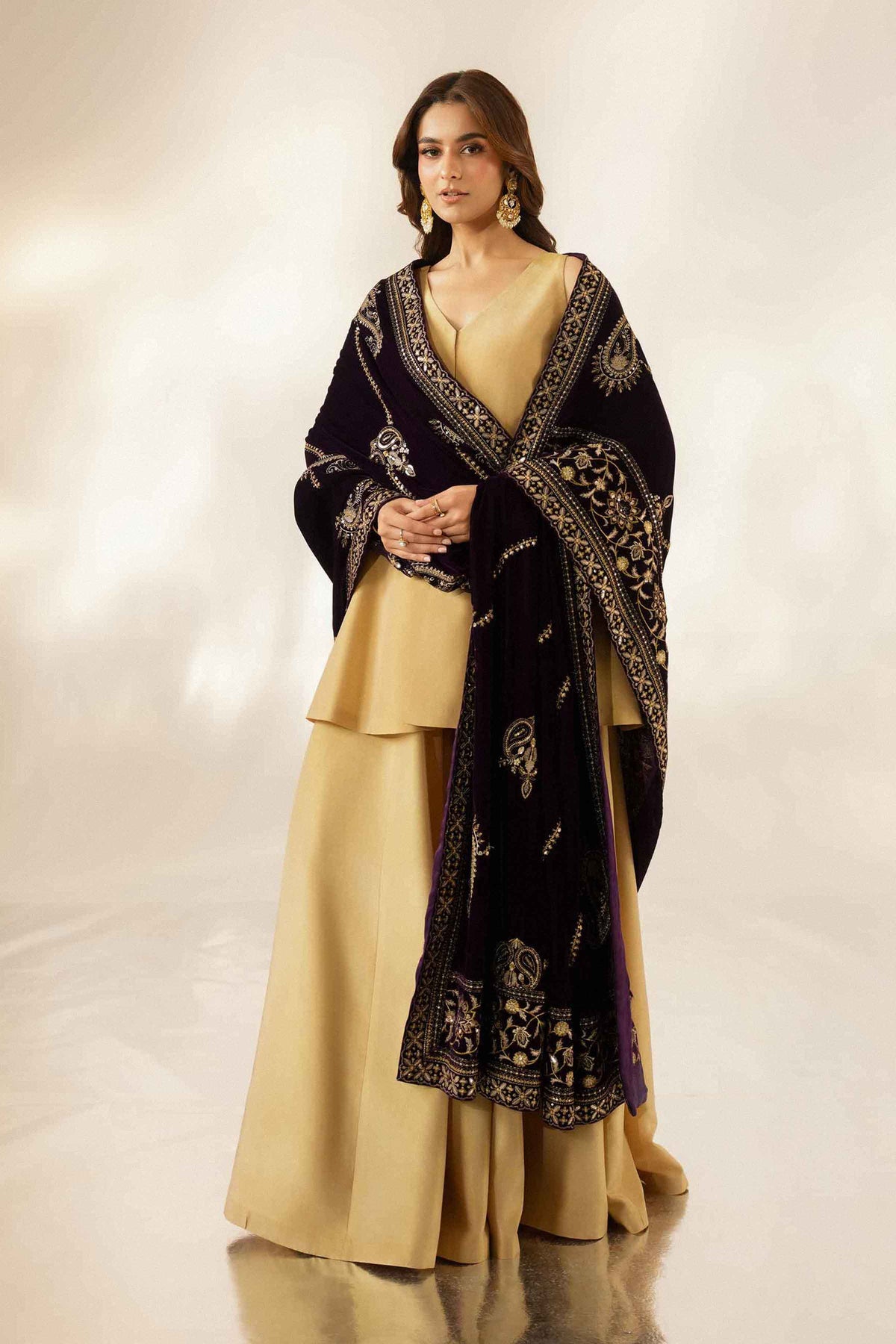 Embroidered Shawl - ST1SE-LUXE26WV1-7  for Women - Pret Collection | Nishat | Shop Online