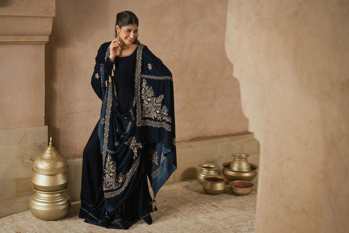 EMBROIDERED SHAWL - ST1SE-LUXE26WV1-8
