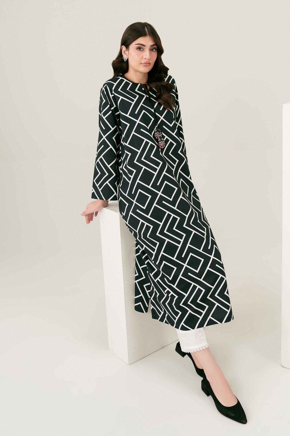 Printed Embroidered Shirt - ST1SE-PRET26WV1-2 for Women - Pret Collection | Nishat | Shop Online