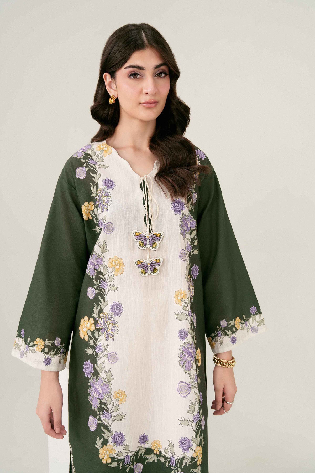 Printed Embroidered Shirt - ST1SE-PRET26WV1-6 for Women - Pret Collection | Nishat | Shop Online