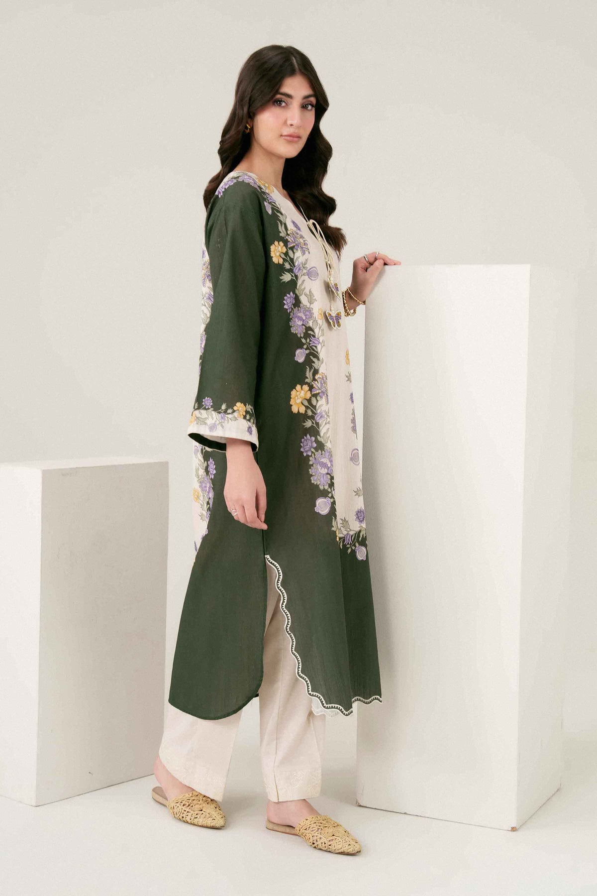 Printed Embroidered Shirt - ST1SE-PRET26WV1-6 for Women - Pret Collection | Nishat | Shop Online