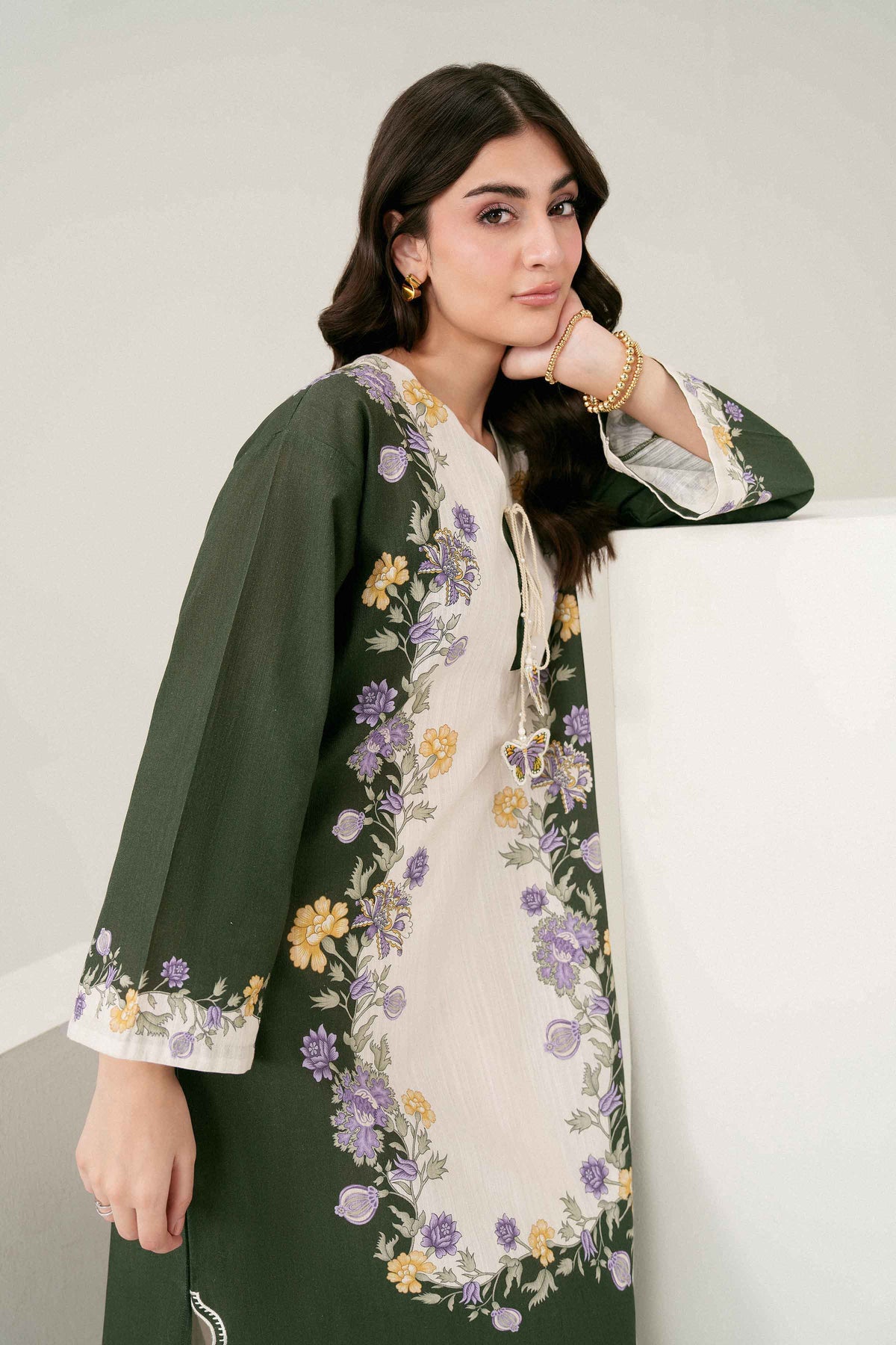 Printed Embroidered Shirt - ST1SE-PRET26WV1-6 for Women - Pret Collection | Nishat | Shop Online