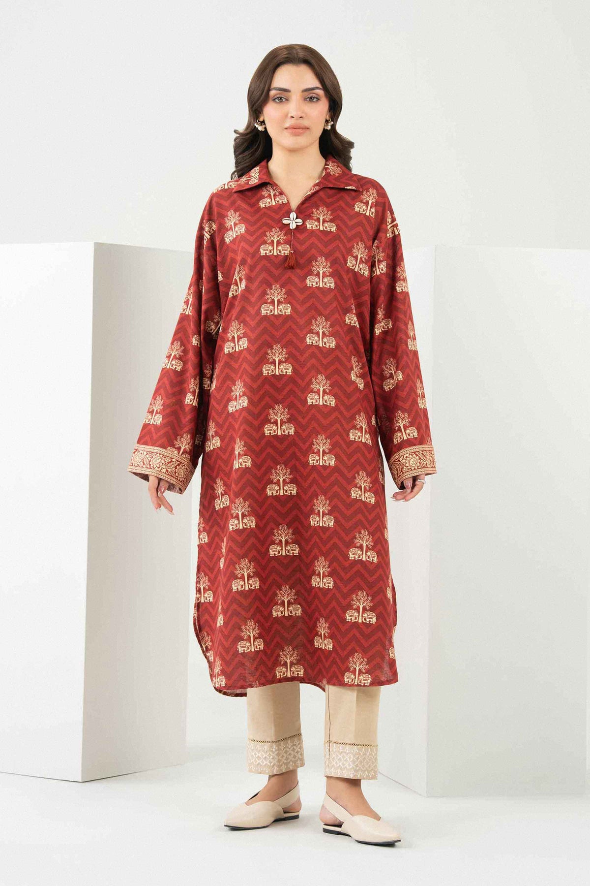 Printed Shirt - ST1SE-PRET26WV2-1 for Women -  Pret Collection | Nishat | Shop Online