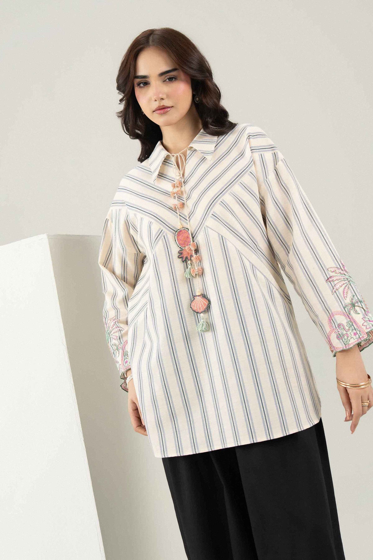 Printed Embroidered Tunic - ST1SE-PRET26WV2-11  for Women - Pret Collection | Nishat | Shop Online