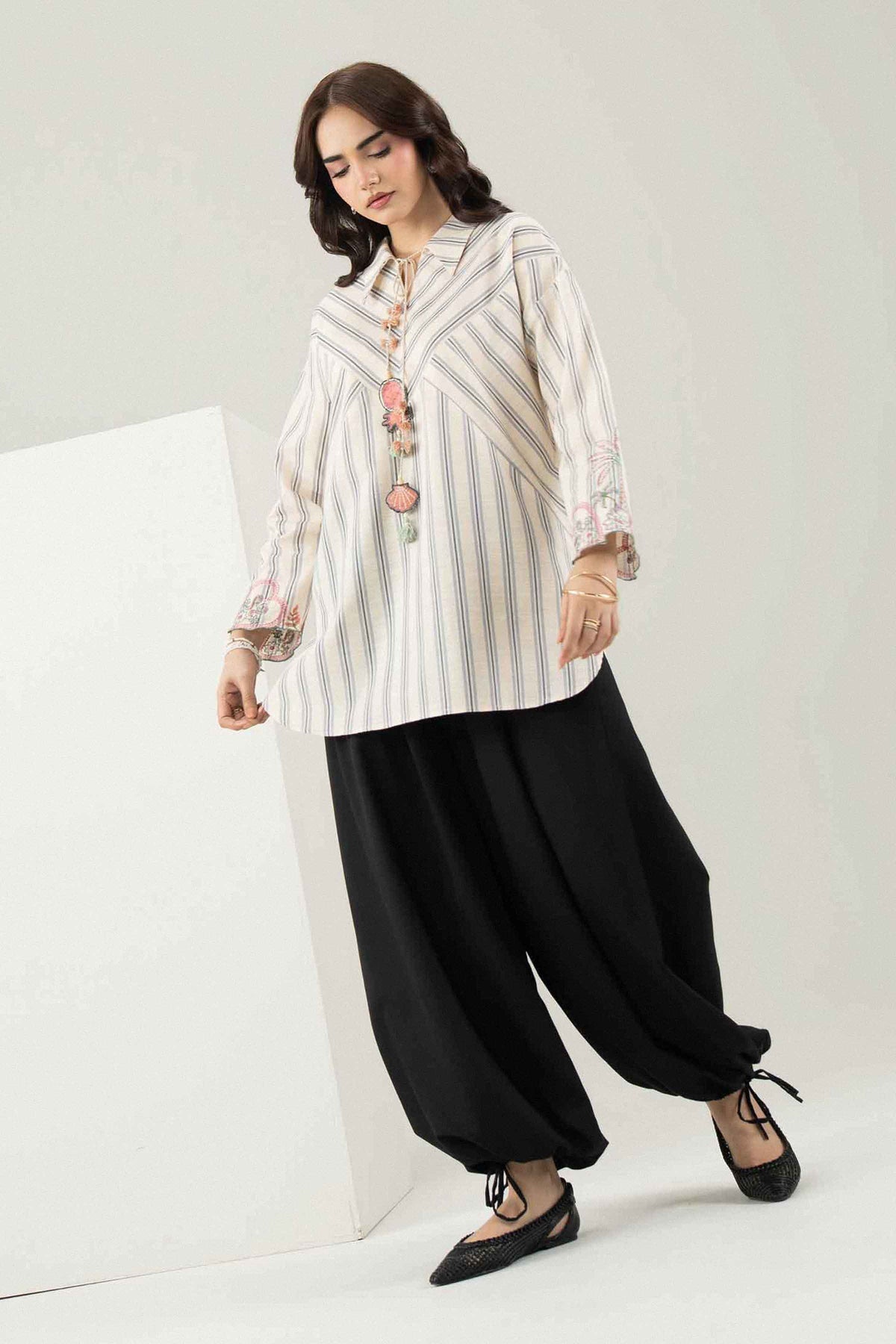 Printed Embroidered Tunic - ST1SE-PRET26WV2-11  for Women - Pret Collection | Nishat | Shop Online