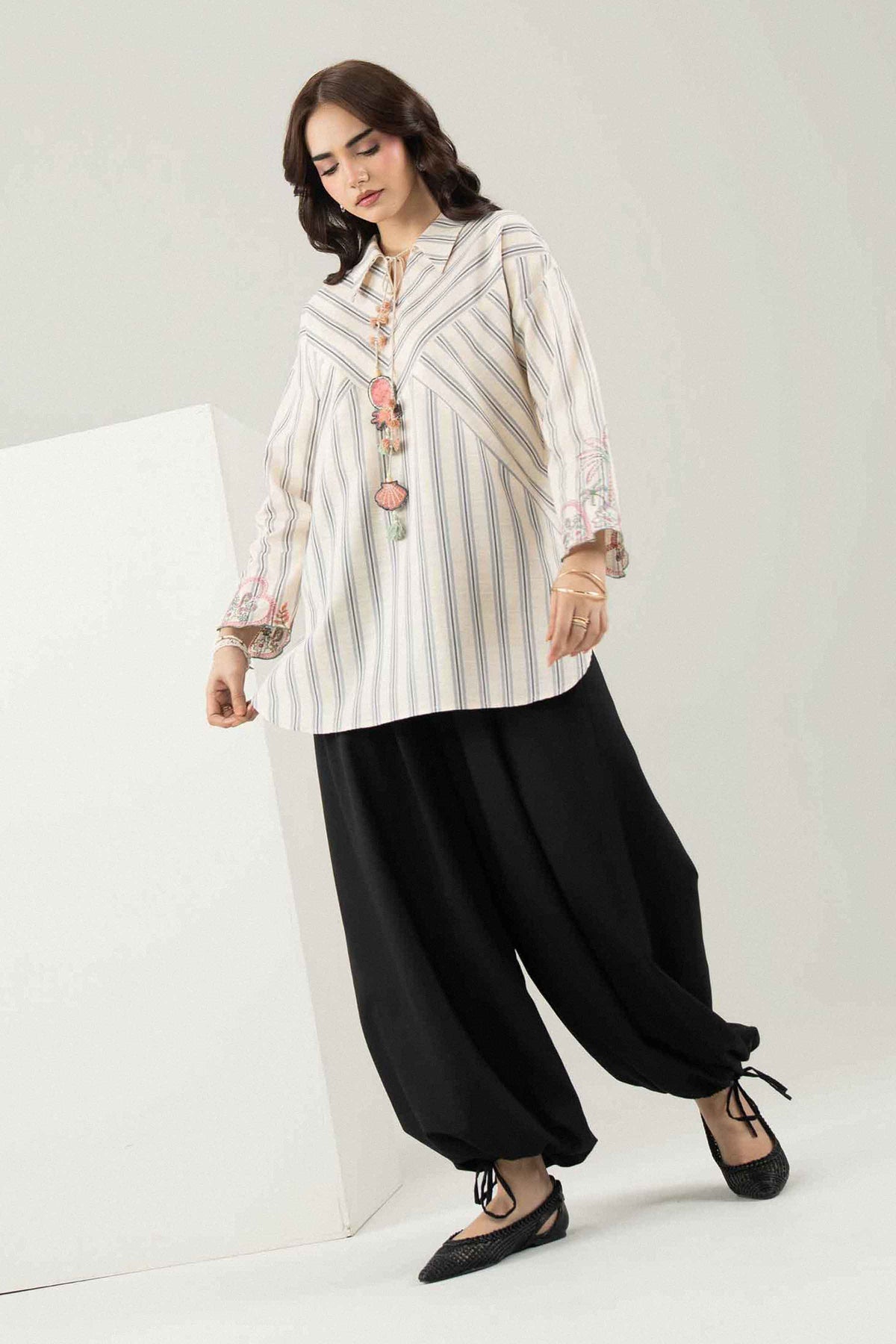 Printed Embroidered Tunic - ST1SE-PRET26WV2-11