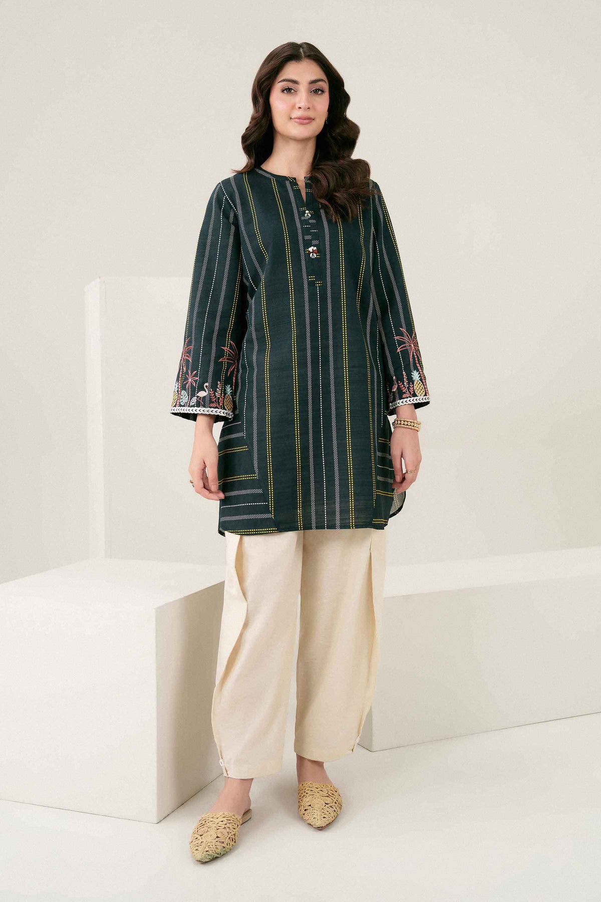 Printed Embroidered Shirt - ST1SE-PRET26WV2-12 for Women - Pret Collection | Nishat | Shop Online