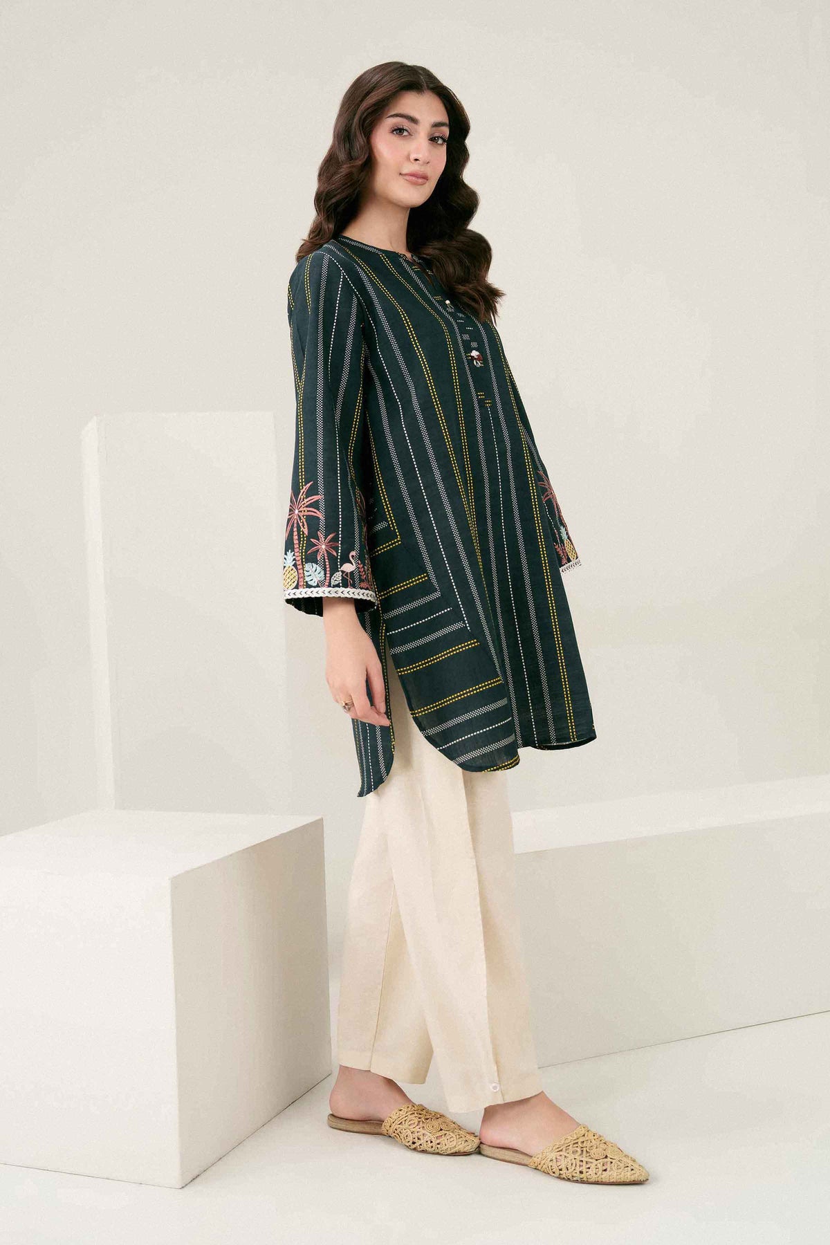 Printed Embroidered Shirt - ST1SE-PRET26WV2-12 for Women - Pret Collection | Nishat | Shop Online