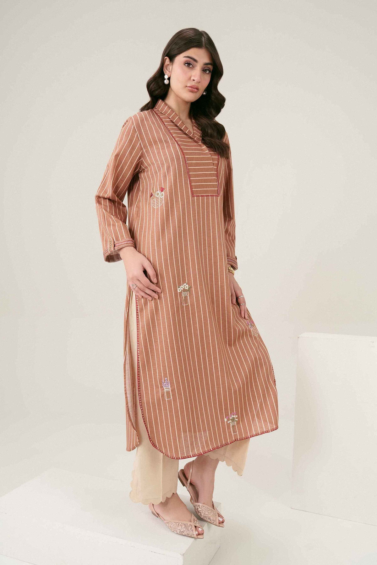 Printed Embroidered Shirt - ST1SE-PRET26WV2-16 for Women - Pret Collection | Nishat | Shop Online