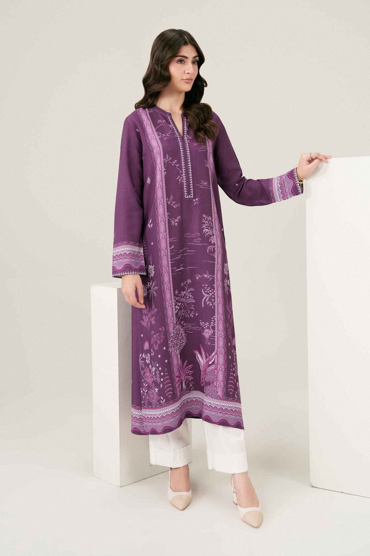 Printed Embroidered Shirt - ST1SE-PRET26WV2-23 for Women - Pret Collection | Nishat | Shop Online