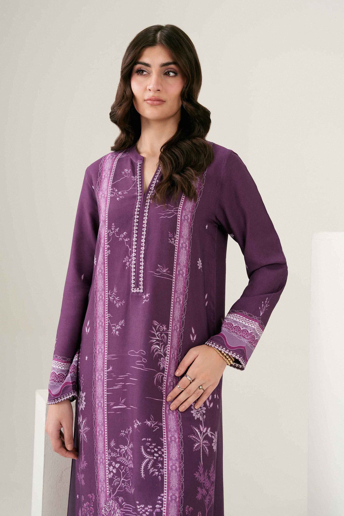 Printed Embroidered Shirt - ST1SE-PRET26WV2-23 for Women - Pret Collection | Nishat | Shop Online