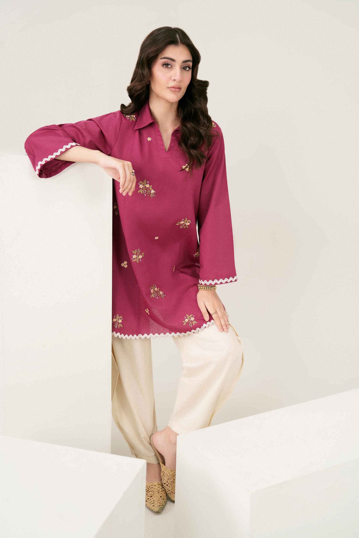 Embroidered Shirt - ST1SE-PRET26WV2-3 for Women - Pret Collection | Nishat | Shop Online