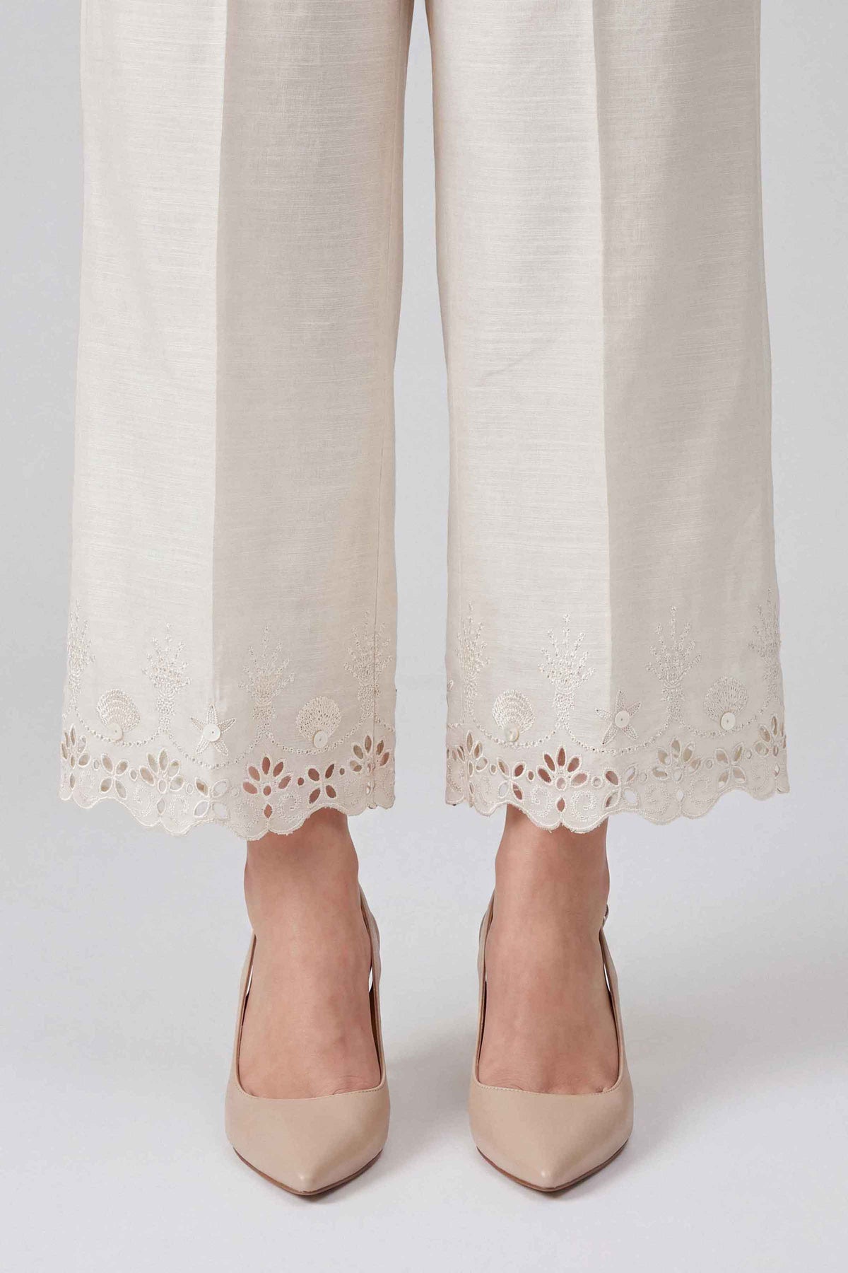 Embroidered Pants - ST1TE-PRET26WV2-3 for Women - Pret Collection | Nishat | Shop Online